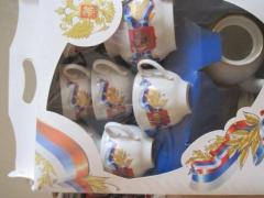 Чайный сервиз с российской символикой