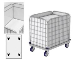 Federbodenwagen (rollwagen, transportwagen) für wäschelogistik. Modell ml 8661-0. 9