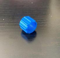 Blaue überwurfmutter