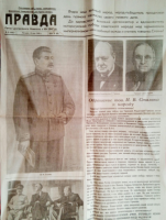 Die zeitung "prawda" vom 10. Mai 1945