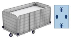 Federbodenwagen, wäschewagen (transportwagen) für wäschelogistik.