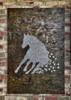 Декор панно "конь" string art studio с led подсветкой